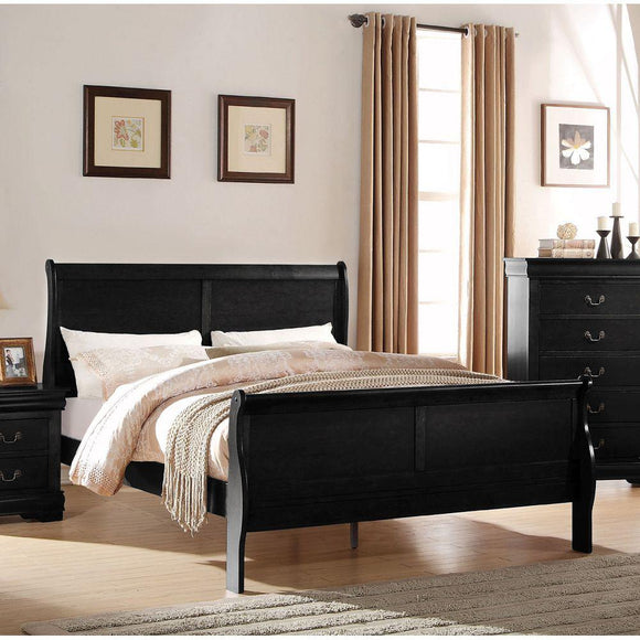 Full Size Cherry Wood ACME Louis Philippe III Sleigh Bed – HOMEDAYBED