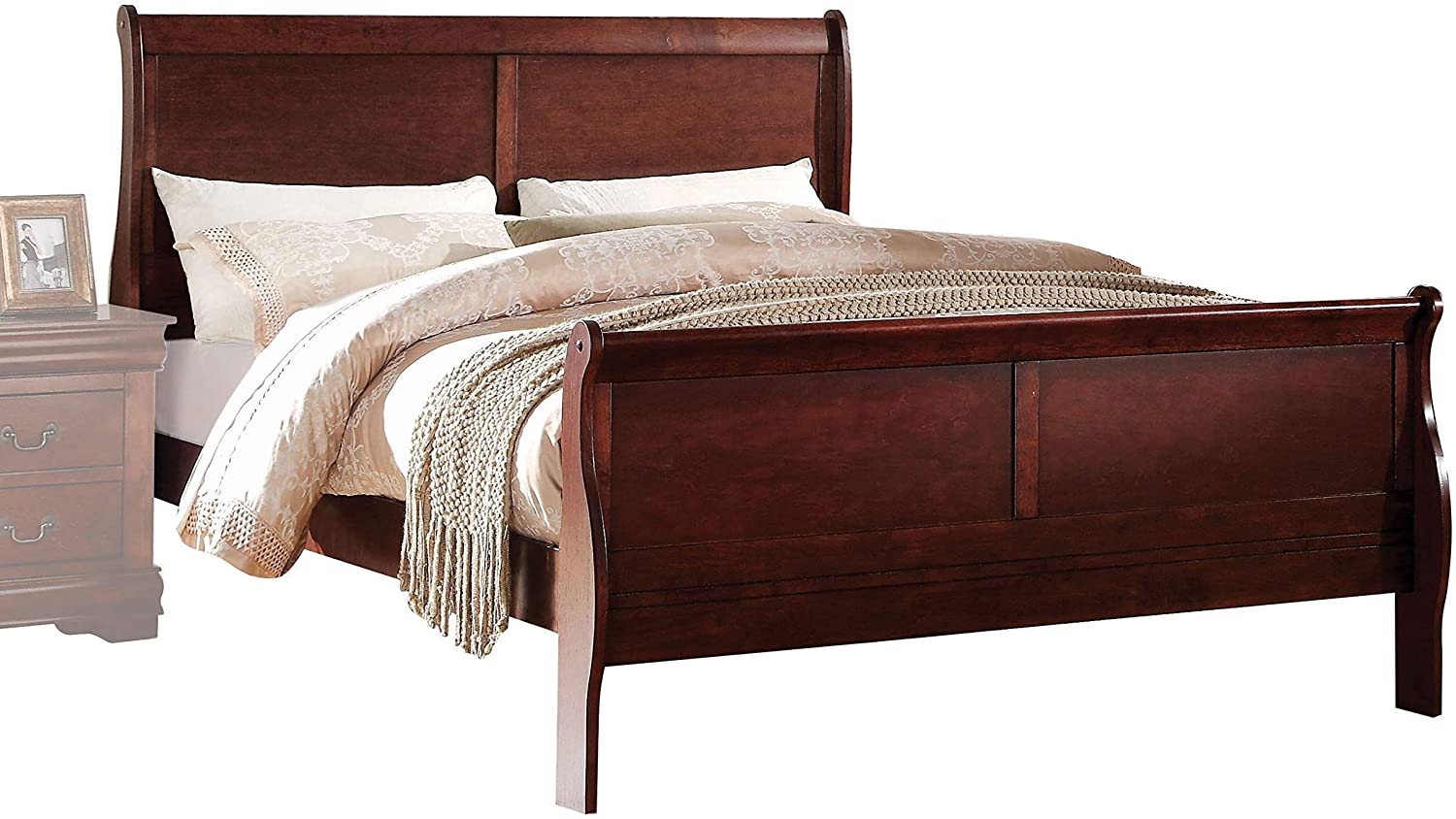 Louis Philippe Cherry Full Sleigh Bed With High Footboard, 1 - Kroger